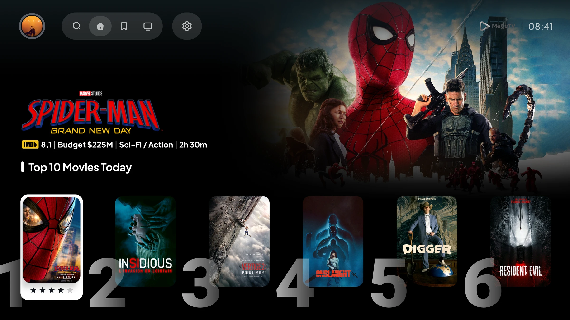 MegaTv sur Android TV